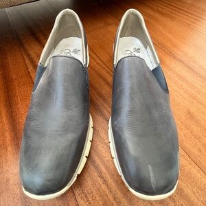 Rieker Anti-stress Women’s Blue Leather Slip On Shoes Size 8